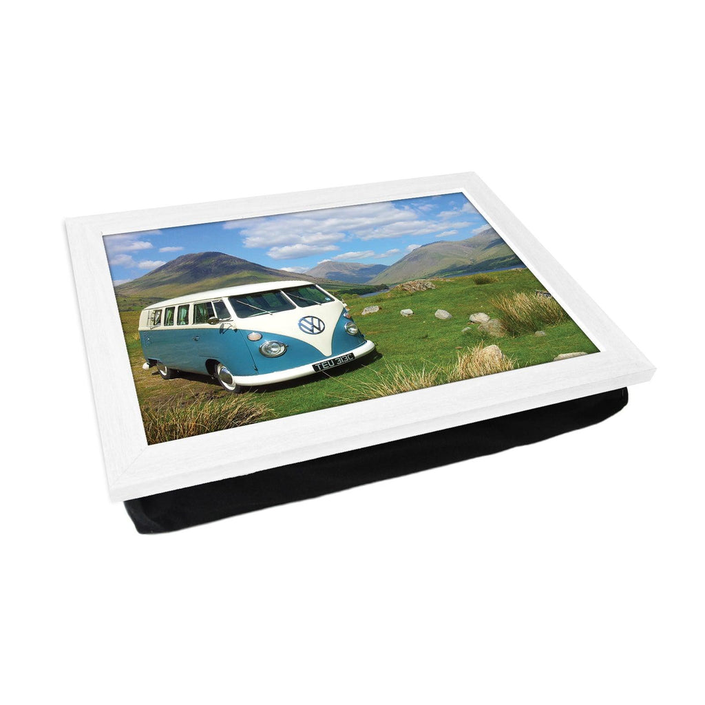 VW Camper in Blue on Hillside Lap Tray - L0166 - Yoosh