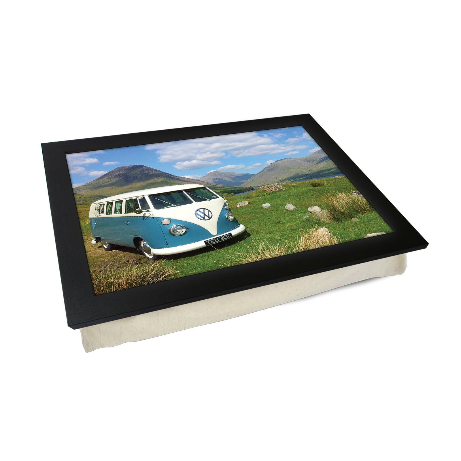 VW Camper in Blue on Hillside Lap Tray - L0166 - Yoosh