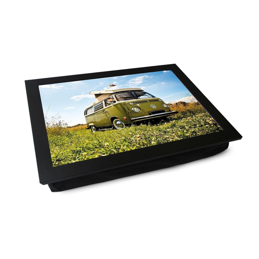 VW Camper in Green Lap Tray - L0102 Personalised Lap Trays