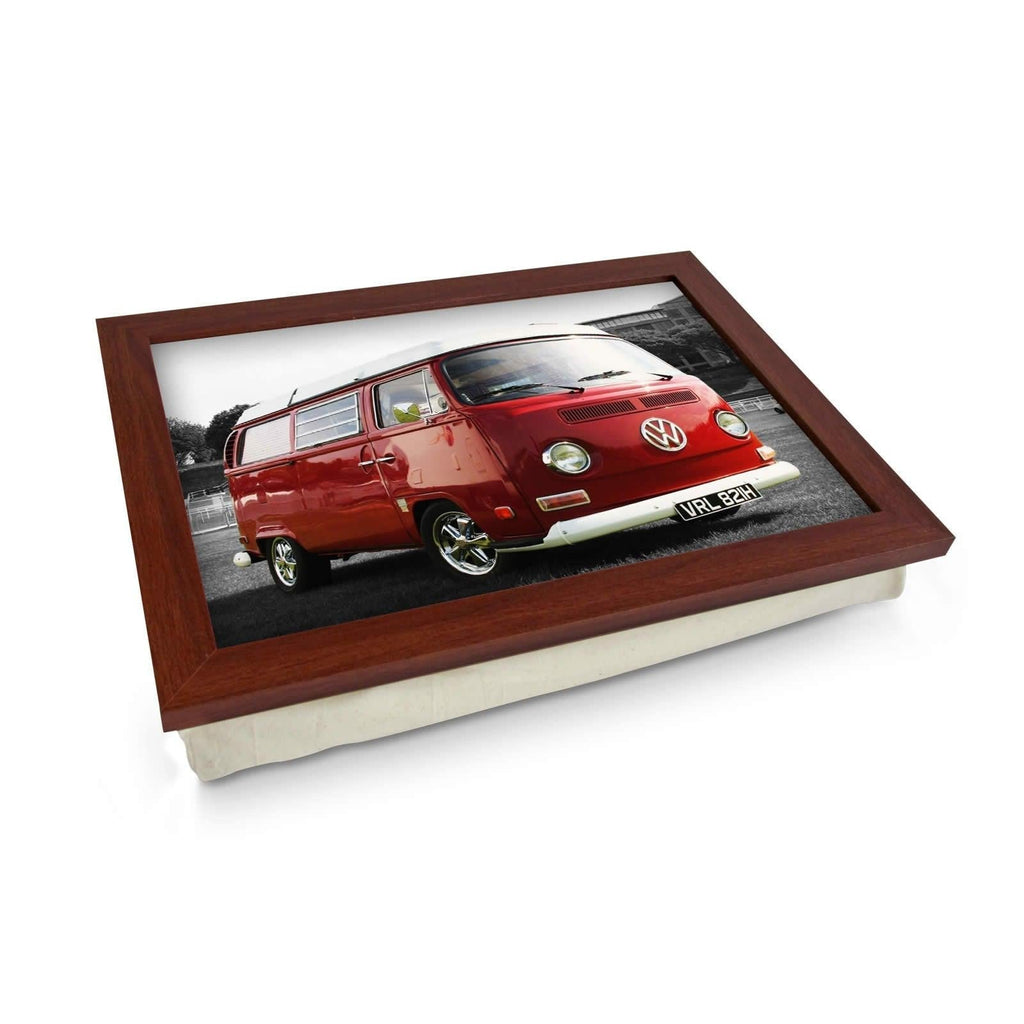 VW Camper in Red Lap Tray - L0123 Personalised Lap Trays