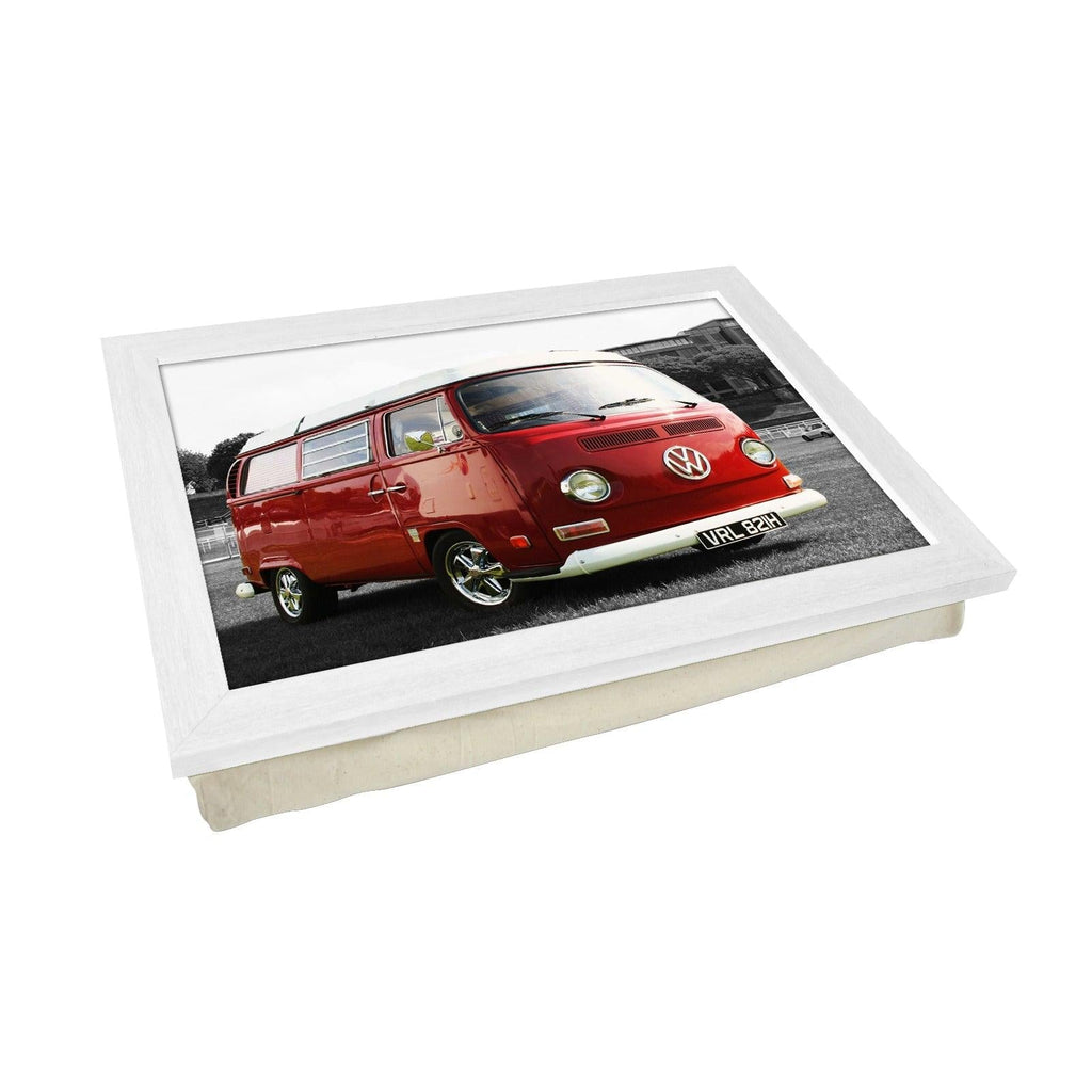 VW Camper in Red Lap Tray - L0123 Personalised Lap Trays