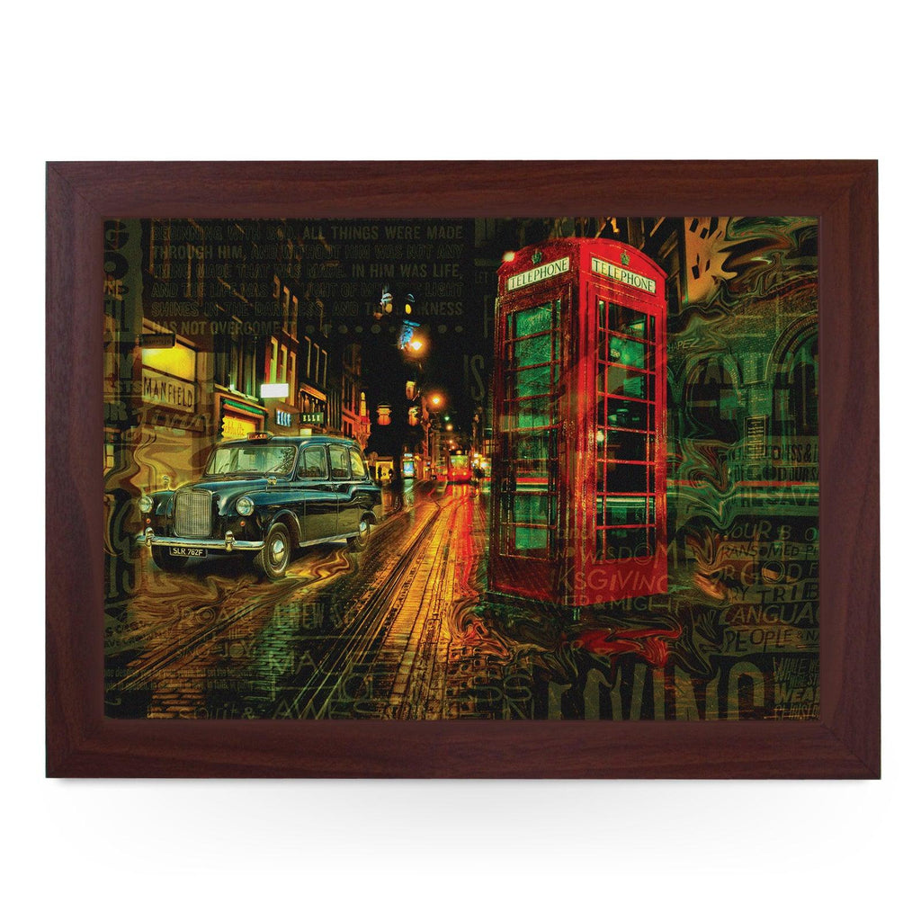 Waved London Telephone Box Lap Tray - L963 Personalised Lap Trays