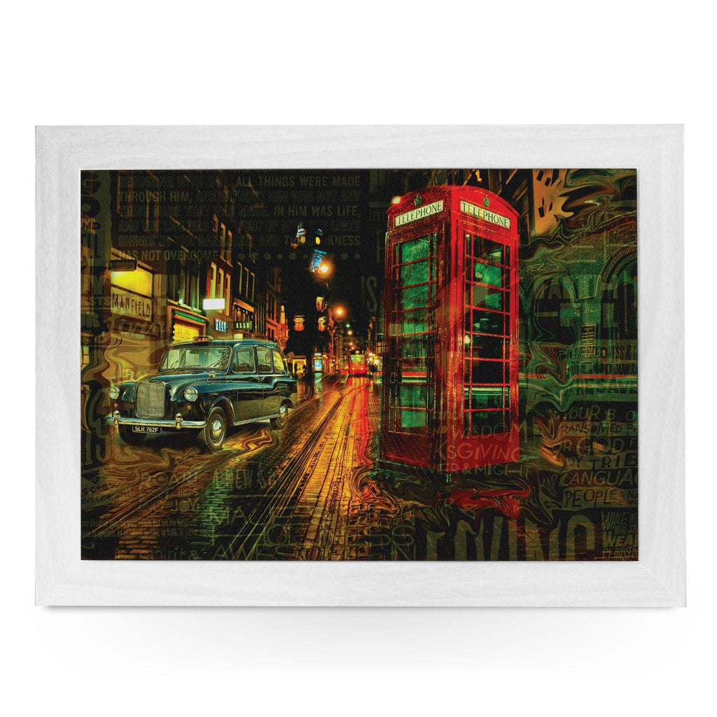 Waved London Telephone Box Lap Tray - L963 Personalised Lap Trays