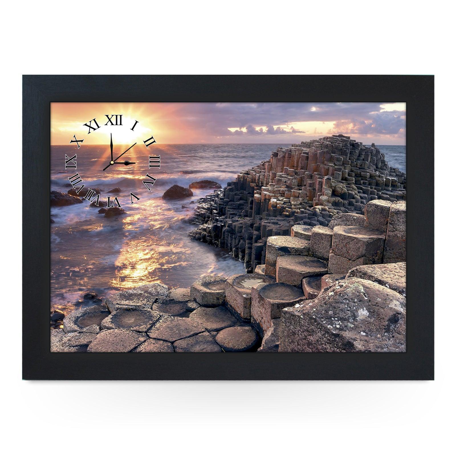 Wooden Picture Frame Clock. CL135 Ireland Giants Causeway Yoosh