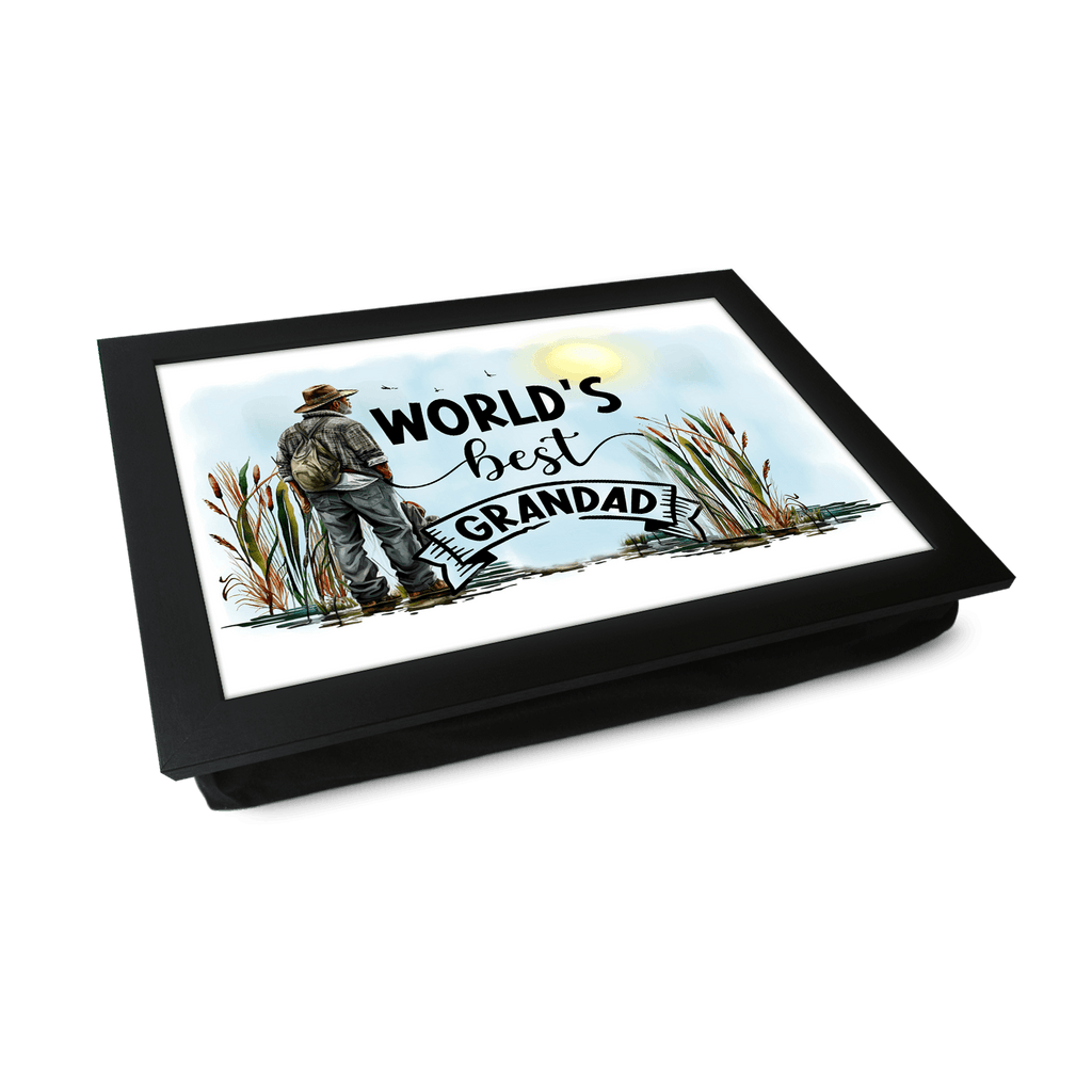 Worlds Best Grandad Lap Tray - L682 - Cushioned Lap Trays by Yoosh