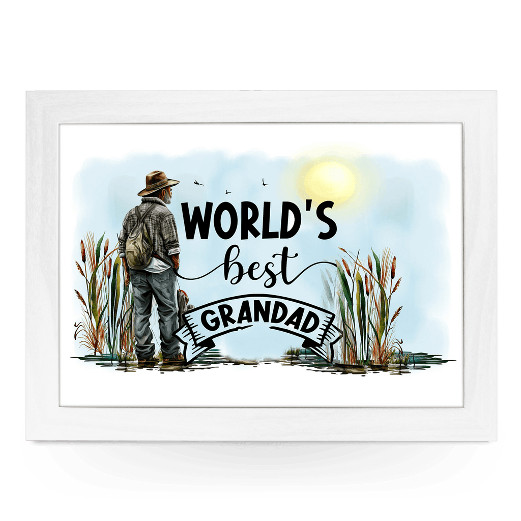Worlds Best Grandad Lap Tray - L682 - Cushioned Lap Trays by Yoosh