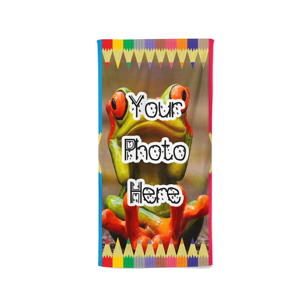 YOUR PHOTO In A Colouring Pencils Frame - Beach Towel Cushioned Lap Trays by Yoosh
