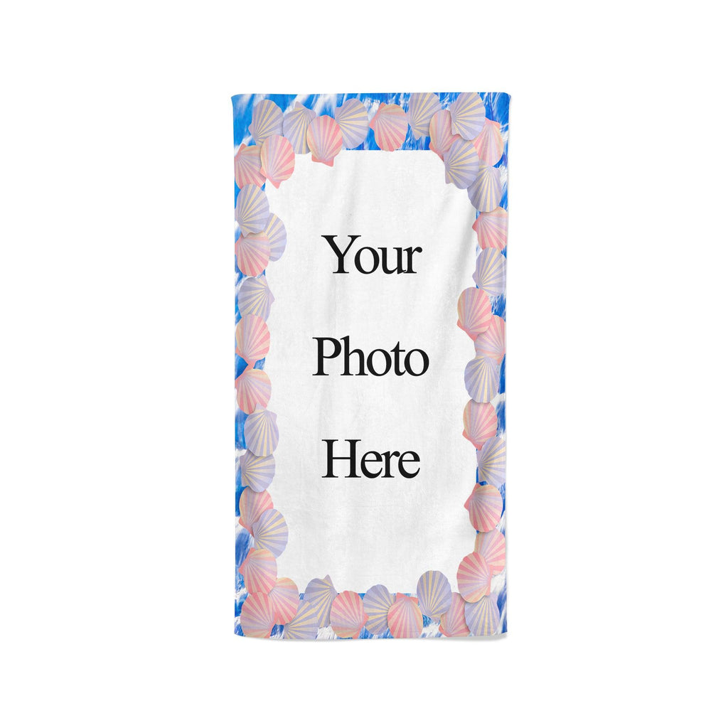 YOUR PHOTO In A Seashell Frame - Beach Towel Cushioned Lap Trays by Yoosh