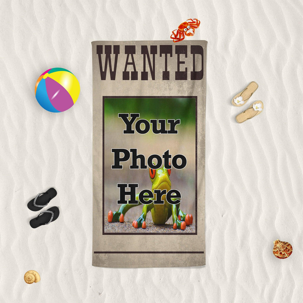 YOUR PHOTO In A Wanted Poster - Beach Towel Cushioned Lap Trays by Yoosh