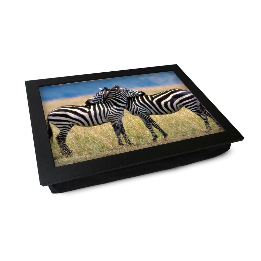 Zebra Hugging Lap Tray - L0385 Personalised Lap Trays