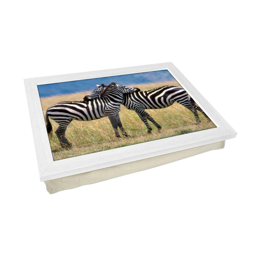 Zebra Hugging Lap Tray - L0385 Personalised Lap Trays