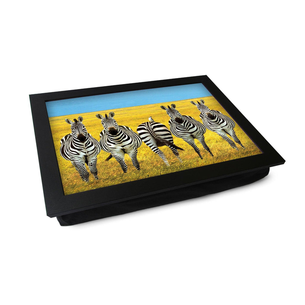 Zebras in a Field Lap Tray - L0356 Personalised Lap Trays