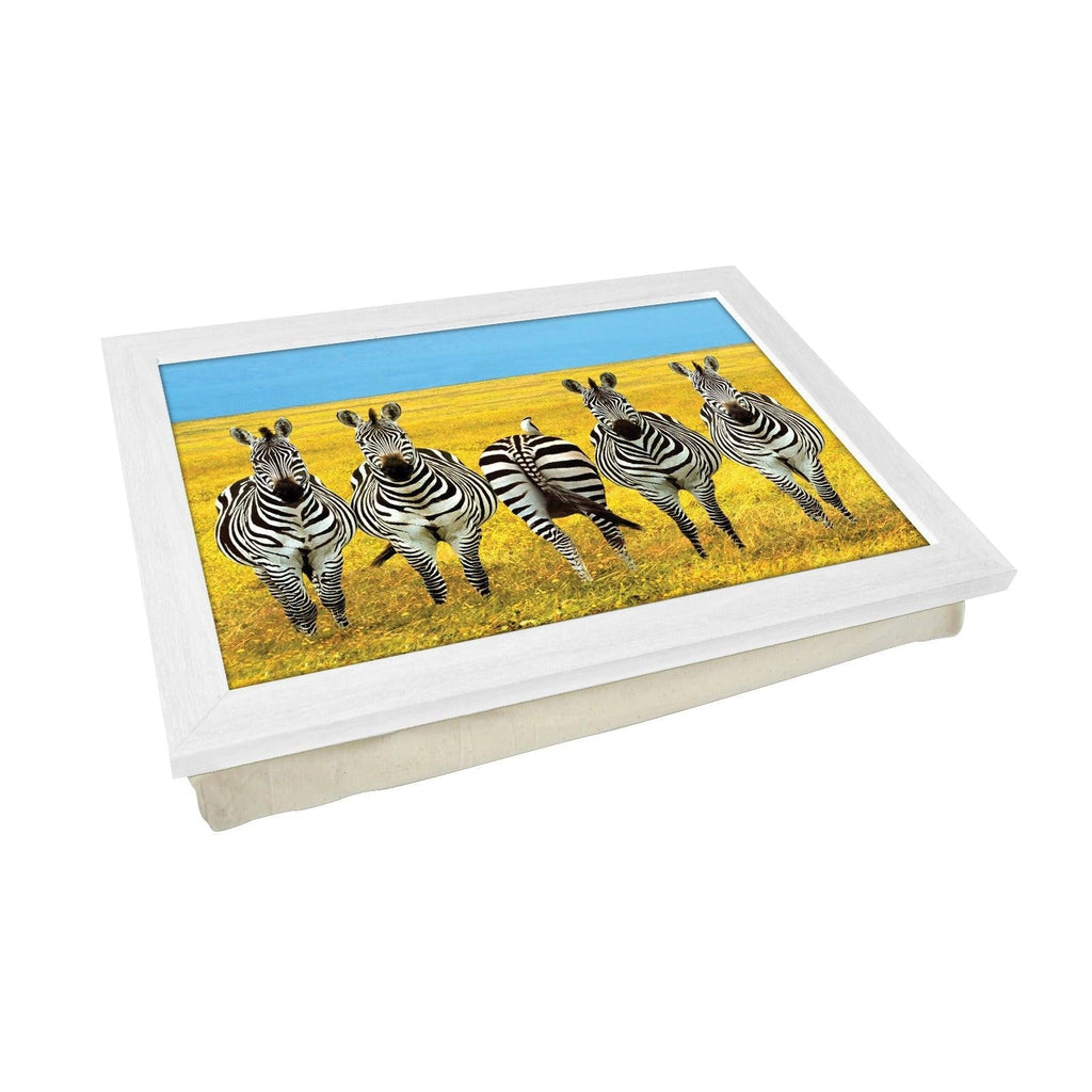 Zebras in a Field Lap Tray - L0356 Personalised Lap Trays