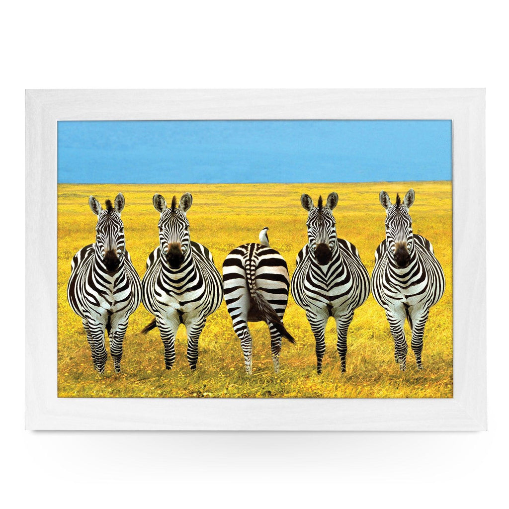 Zebras in a Field Lap Tray - L0356 Personalised Lap Trays