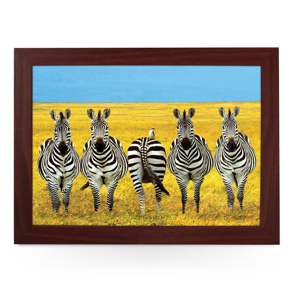 Zebras in a Field Lap Tray - L0356 Personalised Lap Trays