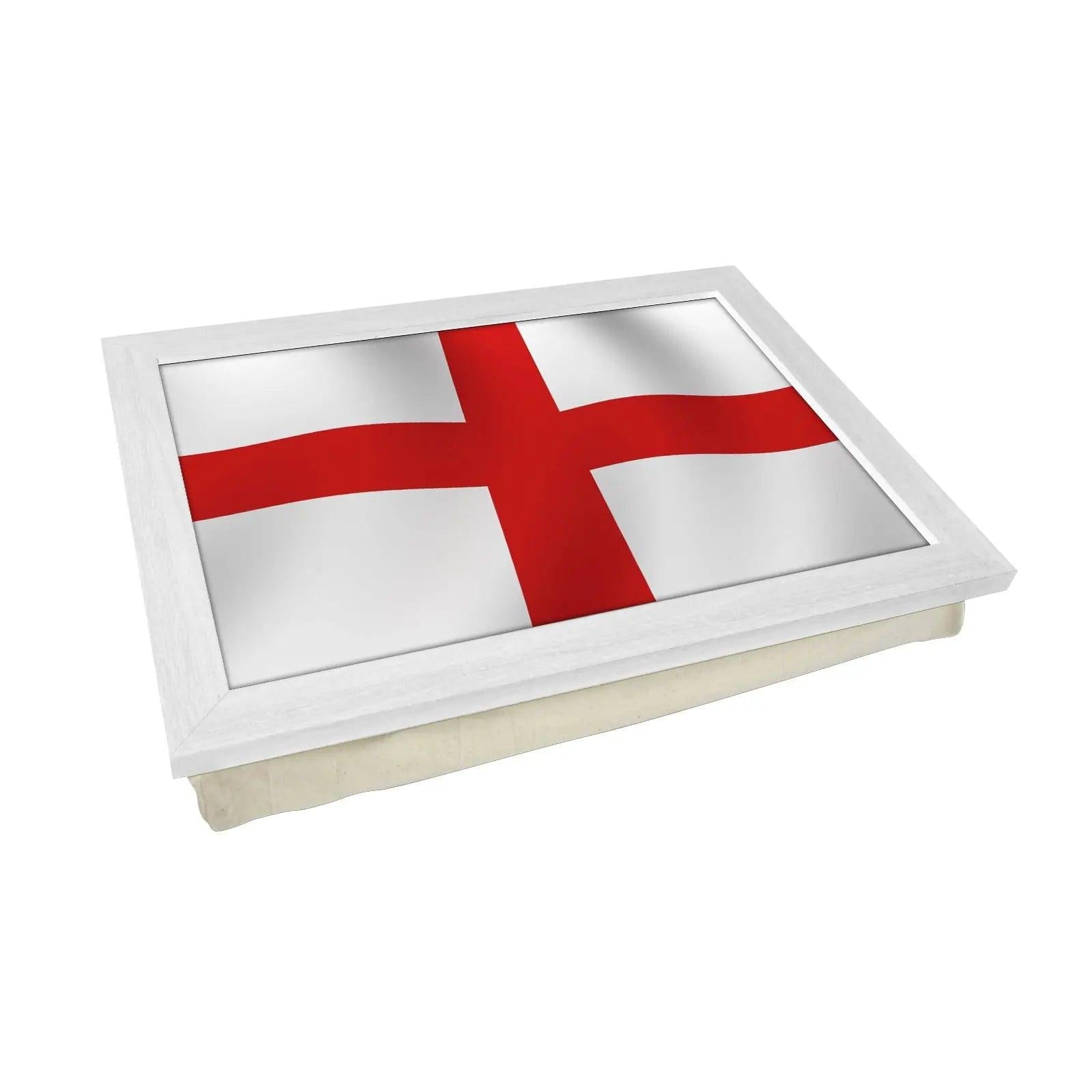 England Flag Wavy Lap Tray - L0229 Personalised Lap Trays